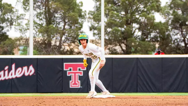 Faith Piper on base against Texas Tech