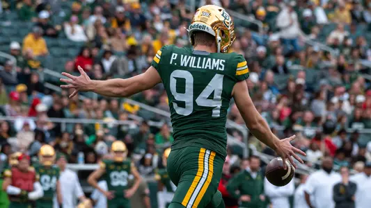 Palmer Williams punting back of jersey 2025