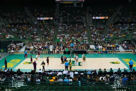 Baylor Volleyball vs Texas A&M Exhibition match; General view and Wide shot of Fans in a full arena