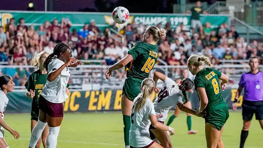 Bella James header vs Texas State