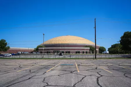 Exterior photos of the Ferrell Center in 2026