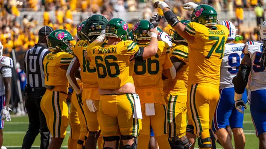 Baylor celebrates a touchdown in 2026 vs. LA Tech