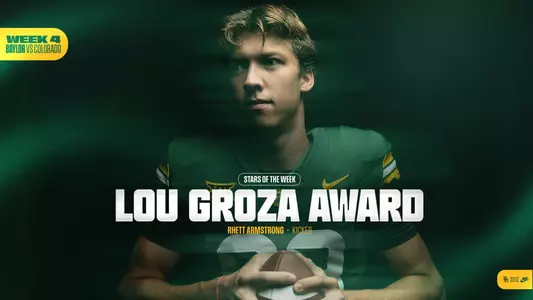 Rhett Armstrong Lou Groza Star of the Week graphic 2026