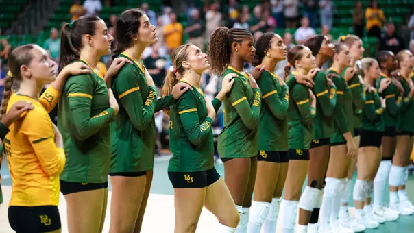 Baylor Stands for the National Anthem before win over UNT in 2026