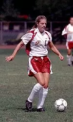 Meghan Moore chipped in<br>goal as the Eagles downed<br>Northeatern 2-0 Wednesday.