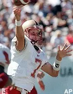 Tim Hasselbeck completed<br>17-of-22 passes for 168 yards,<BR>one TD against Rutgers.