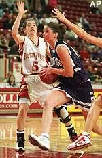Cal Bouchard plays some tough defense during the first half on Monday night.