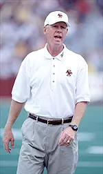 Tom O'Brien and his Boston College football team play Syracuse at home tomorrow at 12:00 p.m.