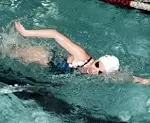 Sophomore Nicole Duffy, a distance swimmer, took first place in the 1000 freestyle against William and Mary.