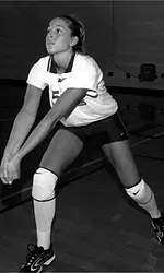 Sophomore opposite Rachel Bach led the Eagles with 20 kills in their loss to St. John's Friday night.