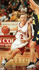 Boston College's Alissa Murphy drives past West Virginia's Stephanie Pannell during the first half Saturday.
