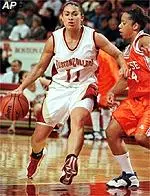 Boston College's Brianne Stepherson drives past Syracuse's Lorna McPhee.