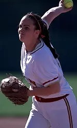 Freshman Kim Ryan struck out 20 batters on the way to two complete-game wins over Pittsburgh on Sunday.