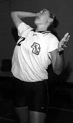 Brooke Shull and the Eagles play Georgetown in Washington, D.C. on November 4, 2001.