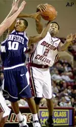 Troy Bell dropped in 10 points in the Eagles win over Penn State on Saturday. afternoon.