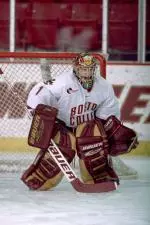 Junior Tim Kelleher made 20 saves to shut out UMass, 4-0, and extend his scoreless streak to 124:06.