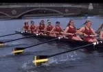 Winning the women's heavy weight eight, the first varsity crew won their first gold medal at the Dad Vail Regatta.