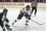Lindsey Bazzone scored twice in the Eagles 6-0 victory over RPI.