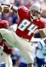 Jamal Burke scored the second touchdown against West Virginia, grabbing an 8-yard TD pass from Brian St. Pierre.