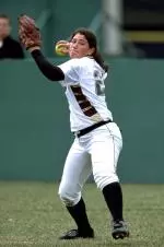 Erin Mackey smacked her first-career home run in the Eagles' 7-6 loss to 16th-ranked Iowa on Saturday.