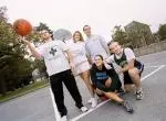 "Hoops for Hope" organizers include Eagle fullback Haven Perkins, Marissa Toomey, Marisa Ventura, Joel Barciauskas and Matthew Hanlon. (Photo by Lee Pellegrini)