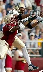 Will Blackmon breaks up a pass intended for Pittsburgh's Larry Fitzgerald in the end zone.