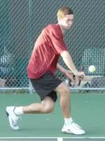 Sophomore Chris McCoy won both his singles and doubles matches Saturday against Stony Brook