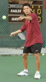 Sophomore Derrick Chou won his singles match Sunday against Dartmouth