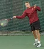 Junior Brad Anderson won both his singles and doubles matches Saturday against Colgate