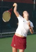 Sophomore Morgan Landes won at No. 3 singles and doubles Friday against Rutgers