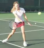 Sophomore Amy Molden won her singles match Saturday against Harvard
