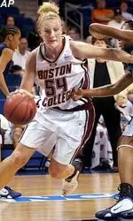Becky Gottstein drives around Old Dominion's Kim Giddens during the first half of a first-round women's NCAA East Regional game.