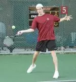 Sophomore Bob Murray (pictured) teamed with sophomore Chris McCoy to win at No. 3 doubles Thursday against UCF