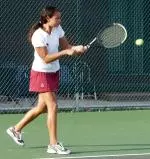 Senior Anisha Fernando won at No. 5 singles Wednesday in BC's 6-1 win over Connecticut