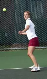 Senior Morgan Landes won three matches at the ITA Championships.