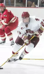 Dave Spina had BC's only goal against Harvard on Tuesday night