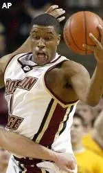 Craig Smith controls the ball during Boston College's victory over Notre Dame.