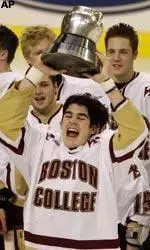 Sophomore Brian Boyle hopes to raise the Beanpot trophy again this season