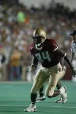 Defensive end Mathias Kiwanuka was a unanimous selection to the All-Big East first team.