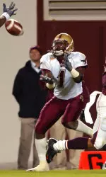 Will Blackmon catches a touchdown pass in the second quarter.