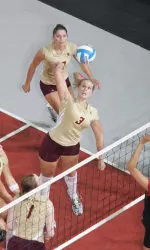 Junior Alison Shepp had eight kills in BC's loss to Miami