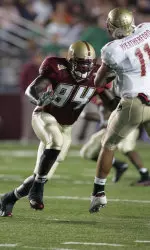 Defensive end Mathias Kiwanuka received ACC Player of the Week honors after notching 12 tackles vs. N.C. State.