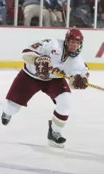 Freshman defenseman Tim Filangieri netted the first two goals of his collegiate career in the Eagles' 3-0 win over Merrimack