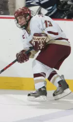 Pat Gannon scored the game-winning goal in the Eagles' 2-1 home win over BU