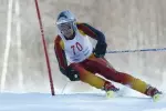 Peter Bing had a successful day in the slalom for BC.