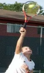 Senior Morgan Landes won at No. 4 singles on Saturday.