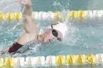 Torey Thelin won the 100 butterfly at the ECAC Championships.