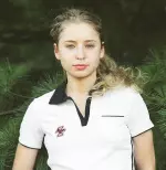 Freshman Caitlin Arnould won at No. 6 singles for BC.