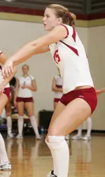 Junior Kelsey Johnson posted a match-high 22 kils against NC State