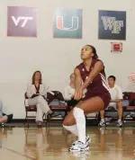 Allison Anderson recorded 18 digs in a losing effort.